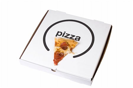 simsearch:400-04479187,k - spicy pizza on cardboard box on white background Stock Photo - Budget Royalty-Free & Subscription, Code: 400-05305039