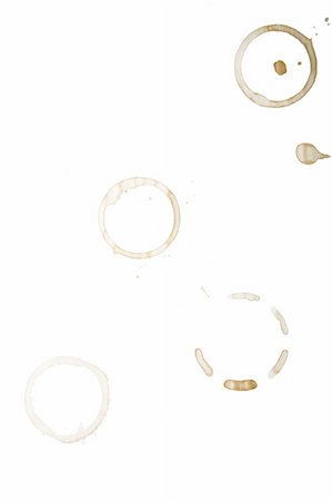 paper food pattern - four coffee rings made by coffee cup Stock Photo - Budget Royalty-Free & Subscription, Code: 400-05305043