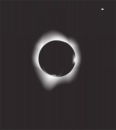 eclipse - vector illustration of a solar eclipse Stock Photo - Budget Royalty-Free & Subscription, Code: 400-05306518