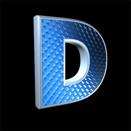 futuristic alphabets - abstract 3d letter with blue pattern texture - D Stock Photo - Budget Royalty-Free & Subscription, Code: 400-05306634