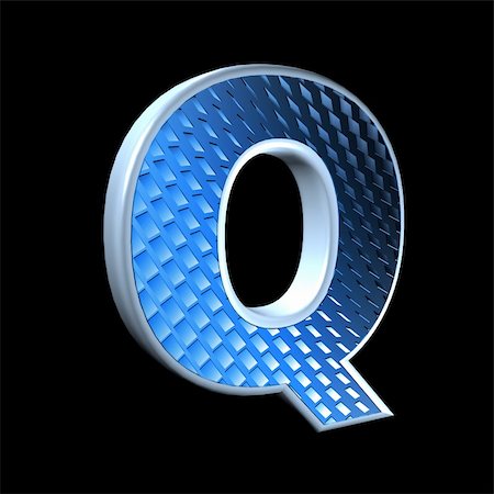 futuristic alphabets - abstract 3d letter with blue pattern texture - Q Stock Photo - Budget Royalty-Free & Subscription, Code: 400-05306667