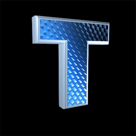 futuristic alphabets - abstract 3d letter with blue pattern texture - T Stock Photo - Budget Royalty-Free & Subscription, Code: 400-05306675