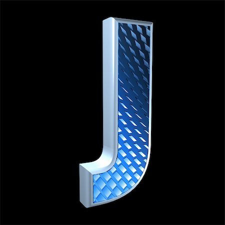 futuristic alphabets - abstract 3d letter with blue pattern texture - J Stock Photo - Budget Royalty-Free & Subscription, Code: 400-05306670