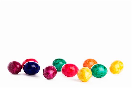 robstark (artist) - some colorful easter eggs on white background Stock Photo - Budget Royalty-Free & Subscription, Code: 400-05307080