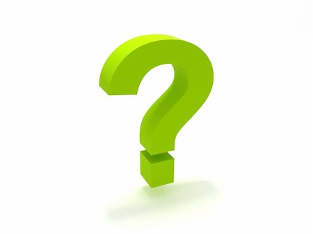 simsearch:400-04109331,k - 3D rendering of a green question mark Stock Photo - Budget Royalty-Free & Subscription, Code: 400-05309670