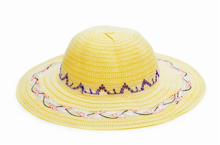 simsearch:400-05287348,k - Woven hat isolated on the white background Stock Photo - Budget Royalty-Free & Subscription, Code: 400-05300460