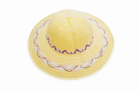 simsearch:400-05287348,k - Woven hat isolated on the white background Stock Photo - Budget Royalty-Free & Subscription, Code: 400-05300462
