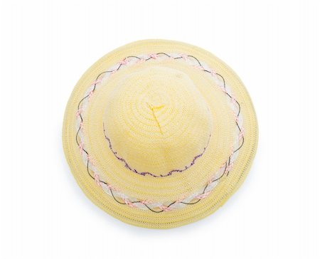 simsearch:400-05287348,k - Woven hat isolated on the white background Stock Photo - Budget Royalty-Free & Subscription, Code: 400-05300463