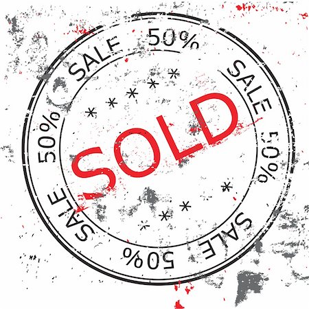 sold sign - the grunge Vector Sold stamp Stock Photo - Budget Royalty-Free & Subscription, Code: 400-05302234