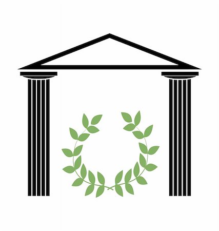 simsearch:400-04476617,k - Vector illustration of a Greek Doric temple. Stock Photo - Budget Royalty-Free & Subscription, Code: 400-05302437