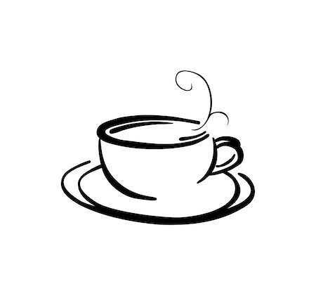 simsearch:400-04414723,k - Vector illustration of coffee cup isolated on white background Foto de stock - Super Valor sin royalties y Suscripción, Código: 400-05303508