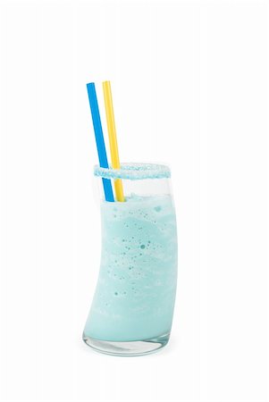 frozen pipes - blue cocktail with ice-cream, coconut syrup,cream, orange and cherry juice Stock Photo - Budget Royalty-Free & Subscription, Code: 400-05314084