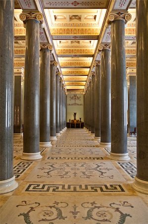 empty room with glass door - Hall in the museum. Natural light. Stock Photo - Budget Royalty-Free & Subscription, Code: 400-05314557