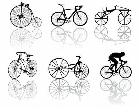 simsearch:400-08938779,k - Vector illustration of bicycles Stock Photo - Budget Royalty-Free & Subscription, Code: 400-05315474