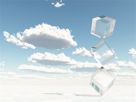 rolffimages (artist) - Clear Cubes Stacked on Corners Stock Photo - Budget Royalty-Free & Subscription, Code: 400-05315481