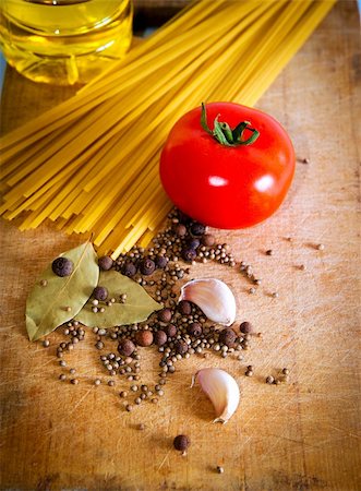 simsearch:400-06796273,k - Pasta and red tomato with spices and garlic Stock Photo - Budget Royalty-Free & Subscription, Code: 400-05315958