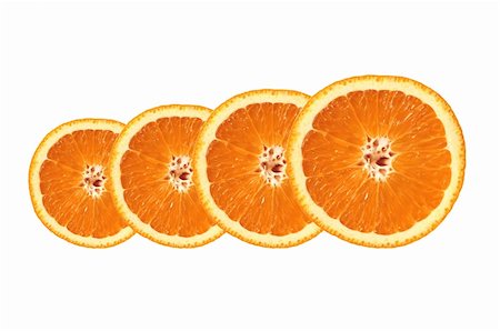 simsearch:400-04716078,k - Orange slices isolated on white background Stock Photo - Budget Royalty-Free & Subscription, Code: 400-05316626