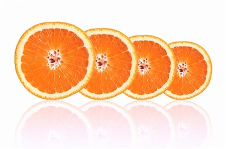 simsearch:400-04716078,k - Orange slices isolated on white background Stock Photo - Budget Royalty-Free & Subscription, Code: 400-05319702