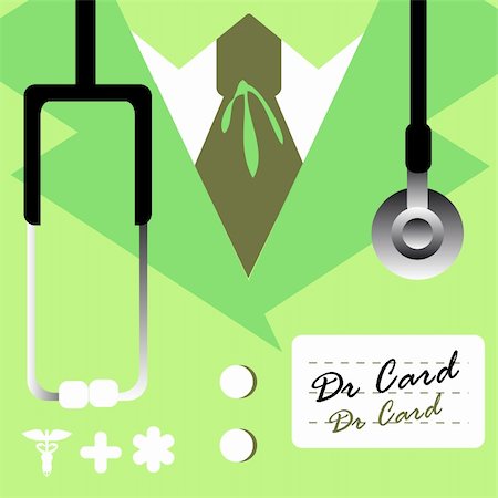 Vector card Close up of a doctors lab coat uniform Stock Photo - Budget Royalty-Free & Subscription, Code: 400-05311589