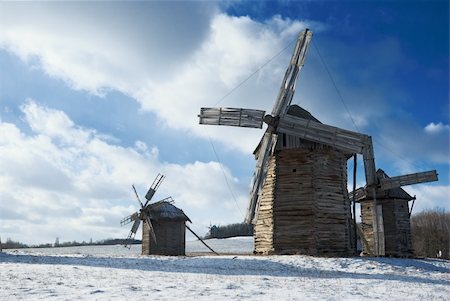 simsearch:400-05319608,k - Old wooden windmills at Pirogovo ethnographic museum, near Kiev, Ukraine Stock Photo - Budget Royalty-Free & Subscription, Code: 400-05311857