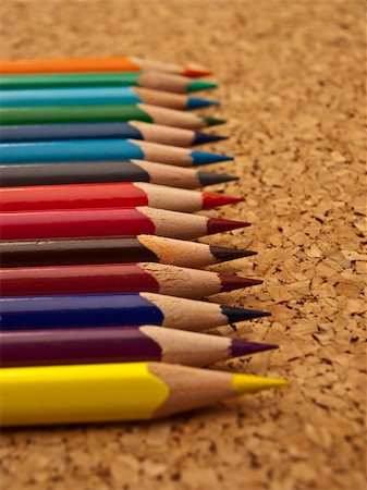 simsearch:400-04046903,k - Colored pencils on a folder Stock Photo - Budget Royalty-Free & Subscription, Code: 400-05312184