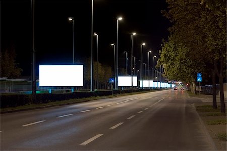 simsearch:632-05604064,k - Empty billboards in the night Stock Photo - Budget Royalty-Free & Subscription, Code: 400-05312577