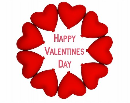 simsearch:400-07464468,k - heart balloons around the happy valentines day text Stock Photo - Budget Royalty-Free & Subscription, Code: 400-05313355