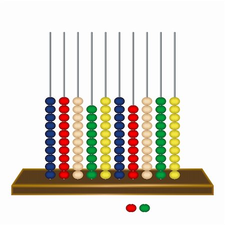 simsearch:400-04210608,k - vertical abacus against white background, abstract vector art illustration Stock Photo - Budget Royalty-Free & Subscription, Code: 400-05324345