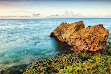 simsearch:400-05741371,k - Beautiful seascape. Stone on the foreground. Philippines Stock Photo - Budget Royalty-Free & Subscription, Code: 400-05325100