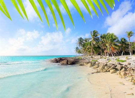 simsearch:400-04329339,k - Caribbean Tulum Mexico tropical turquoise beach Mayan Riviera Stock Photo - Budget Royalty-Free & Subscription, Code: 400-05325939