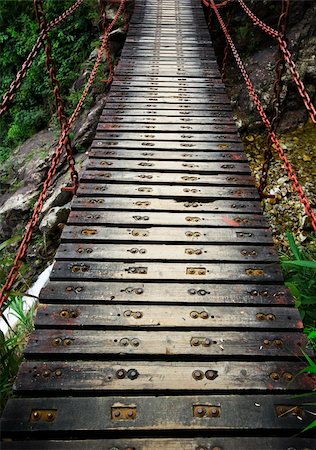 wood drawbridge in hong kong at summer Photographie de stock - Aubaine LD & Abonnement, Code: 400-05327658