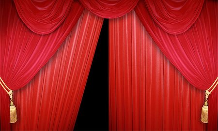 red velvet curtain background - Red curtain of a classical theater Stock Photo - Budget Royalty-Free & Subscription, Code: 400-05328476