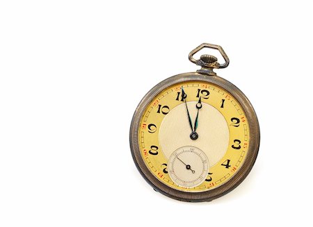 pocket watch - Old antique pocket watch isolated on white background Stock Photo - Budget Royalty-Free & Subscription, Code: 400-05328868
