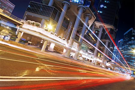 simsearch:400-05269349,k - traffic through downtown in hong kong at night Stock Photo - Budget Royalty-Free & Subscription, Code: 400-05329122