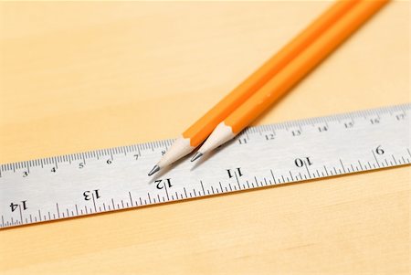 Pencil on Ruler Stock Photo - Budget Royalty-Free & Subscription, Code: 400-05329645