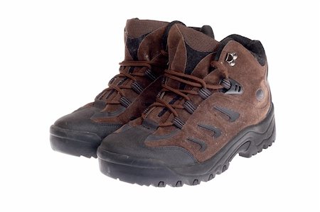 simsearch:700-05973266,k - Hiking boot, photo on the white background Photographie de stock - Aubaine LD & Abonnement, Code: 400-05329993