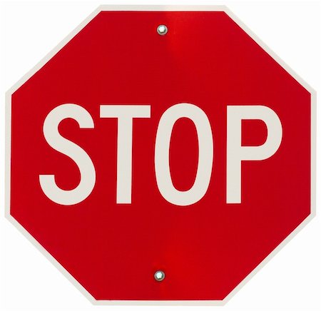road cutting - Stop sign isolated on pure white Stock Photo - Budget Royalty-Free & Subscription, Code: 400-05320223