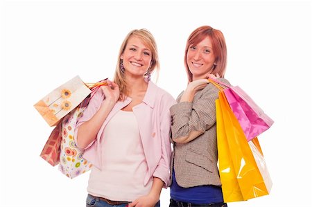 simsearch:400-04904785,k - Two Girls With Shopping Bags Stock Photo - Budget Royalty-Free & Subscription, Code: 400-05321842