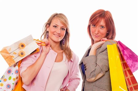 simsearch:400-04904785,k - Two Girls With Shopping Bags Stock Photo - Budget Royalty-Free & Subscription, Code: 400-05321843