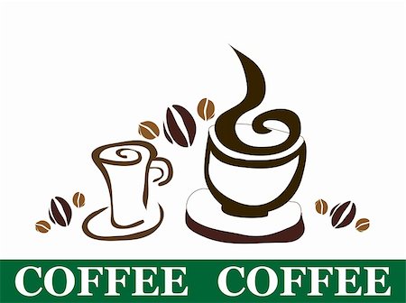 simsearch:400-04414723,k - Vintage style cup of coffee vector illustration,brand like,editable eps,high resolution jpeg Foto de stock - Super Valor sin royalties y Suscripción, Código: 400-05322261