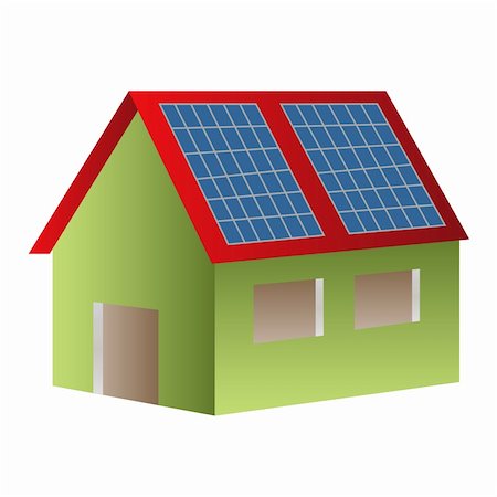 solar panel home - House powered with solar panels Stock Photo - Budget Royalty-Free & Subscription, Code: 400-05322697