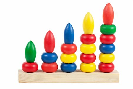 simsearch:600-02346205,k - Colorful developmental toy with building blocks isolated over white Stock Photo - Budget Royalty-Free & Subscription, Code: 400-05323099