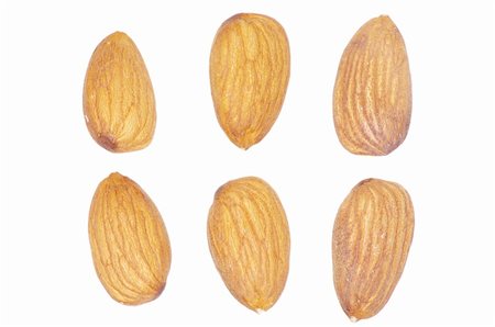 simsearch:400-04833195,k - almonds isolated on a white Stock Photo - Budget Royalty-Free & Subscription, Code: 400-05323586