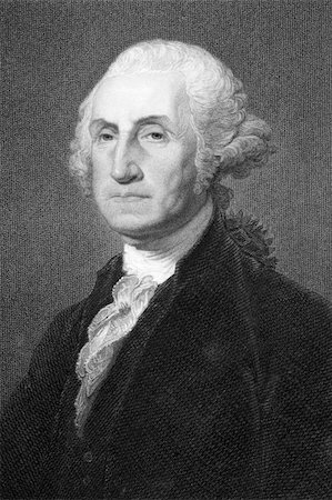 George Washington (1731-1799) on engraving from 1800s. First President of the U.S.A. during 1789-1797  and commander of the Continental Army in the American Revolutionary War during 1775-1783. Considered as Father of his country. Engraved by W.Humphreys after a picture by G.Stewart and published in London Charles Knight, Ludgate Street. Stock Photo - Budget Royalty-Free & Subscription, Code: 400-05334985