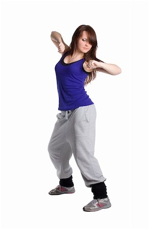 The hip-hop dancer on the white background. Stock Photo - Budget Royalty-Free & Subscription, Code: 400-05335241