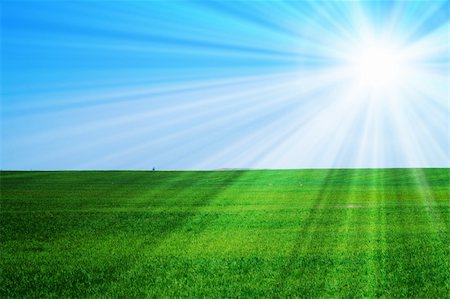 simsearch:700-02265197,k - beautiful landscape, green grass, blue sky Stock Photo - Budget Royalty-Free & Subscription, Code: 400-05336981