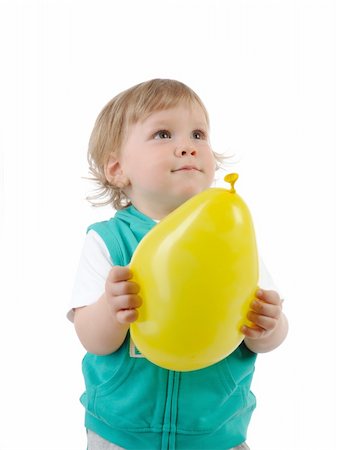 simsearch:400-04594888,k - Cute little child smiling and holding a baloon. isolated Stock Photo - Budget Royalty-Free & Subscription, Code: 400-05337167