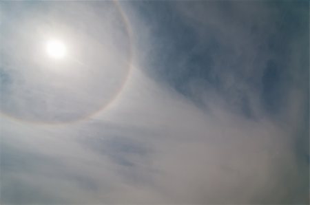 Shot of halo on blue sky - natural phenomen Stock Photo - Budget Royalty-Free & Subscription, Code: 400-05338254