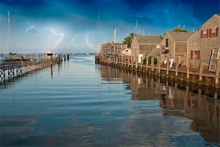 Storm approaching Nantucket Port in Massachusetts U.S.A. Stock Photo - Budget Royalty-Free & Subscription, Code: 400-05338899