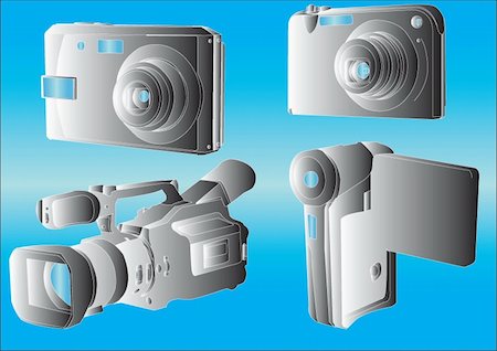 simsearch:400-04590657,k - camera collection - vector Stock Photo - Budget Royalty-Free & Subscription, Code: 400-05339047
